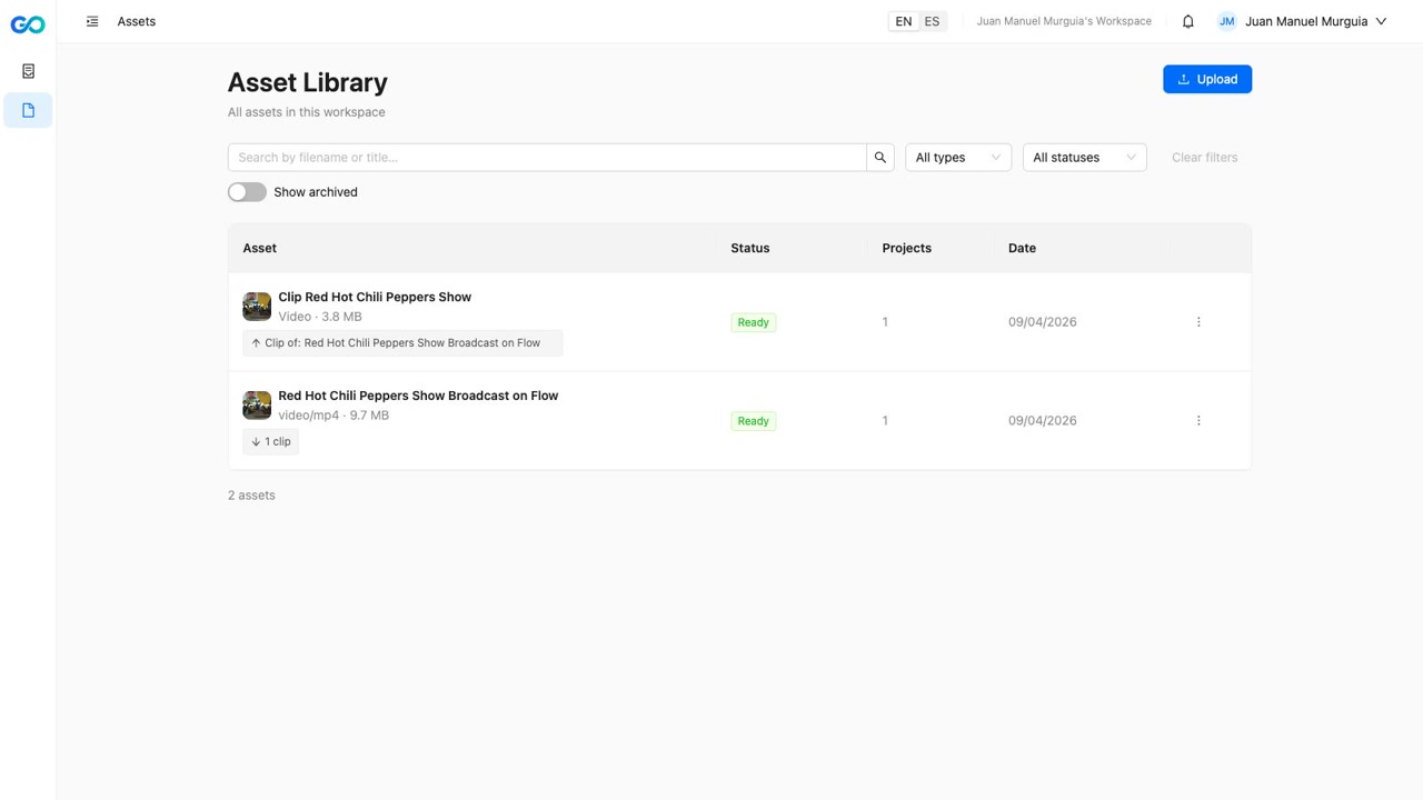 Biblioteca de contenido en Around Go